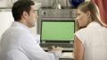 People and web technology, happy married couple surfing the internet with pc