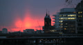 London, UK - Millenium Bridge, St Paul - Pink Sky Video