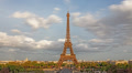 Eiffel Tower sunset Paris, France, time lapse HD