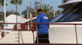 Boat Crewman Washing Deck Video