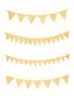 pennant and bunting collection from old paper