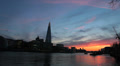 City Hall, The Shard and Thames River at Dusk - London, UK - 1 Colorful sunset Video