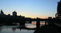 City of London. View of the city at morning. Cars and red buses passing by. 4 Video