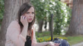 angry woman on the mobile phone Video