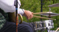 Brass band drummer