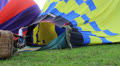 Pilots of balloon are heating the air before takeoff Video