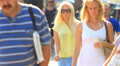 Woman in crowd . Slow motion Video