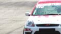 Passing by cars on track tarmac leaving traces and rubber Video