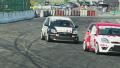 Group of cars taking the turn during racing hot pursuit competition Video