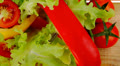 fresh salad on wood