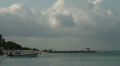 Scuba diver boat and clouds at Bali beach Video