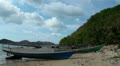 Boats at the Flores beach in Indonesia Video