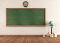 empty vintage classroom