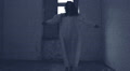 Horror movie scene of a scary woman