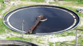 Huge round tanks for waste water treatment with sewage. Industrial factory Video