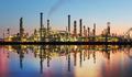 oil and gas refinery at twilight with reflection - factory - petrochemical pl