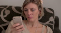 attractive woman using smartphone to send short message, businesswoman Video