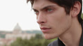 sad and pensive man - saint peter in background Video