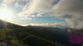 Enchantement sunset mountain landscape with heavenly clouds Video