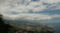 Panorama aerial view Madeira coastline with city Video