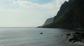 Madeira rough rocky coastline with fishing village Video