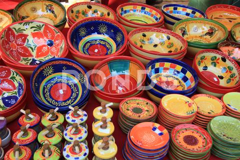 Stock photo of pottery from the provence
