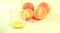 Glass with orange juice Video