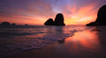 nice sunset on the beach