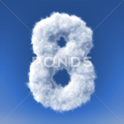 Stock Illustration of Wolken in Form des Buchstaben