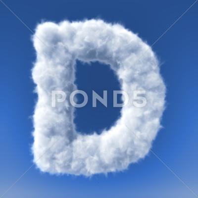 Stock Illustration of Wolken in Form des Buchstaben