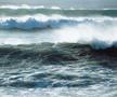 Waves crashing on shore