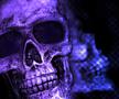 violet skull scary background