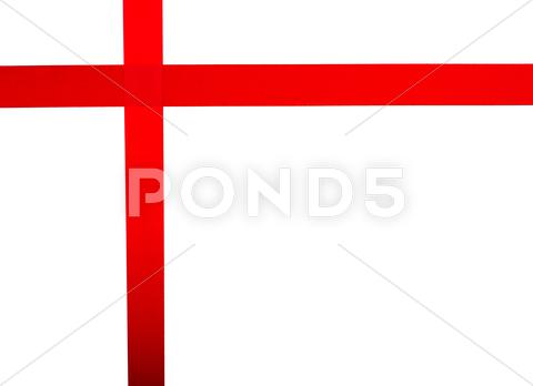 Stock photo of glänzenden roten Schleife auf weißem Hintergrund mit Kopie Raum.