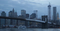 Ultra HD 4K Brooklyn Bridge, NYC Freedom Tower, Downtown Manhattan Skyline Video