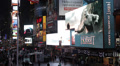 Illuminated Night Business Pedestrians Walk Passing Times Square New York City Video