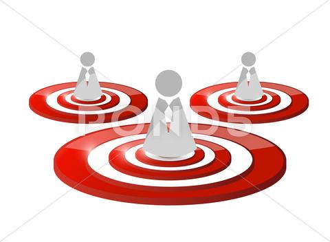 Stock Illustration of people target illustration design