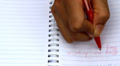 Hand write the word on book