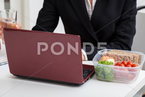 Working Boss With Light Meal