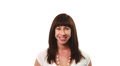 Variety of people on white background
