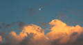 Moon with clouds passing by - Timelapse rolling dark clouds Video