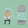 Businessman with positive thinking , eps10 vector format