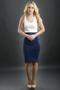 beautiful businesswoman portrait, gray background