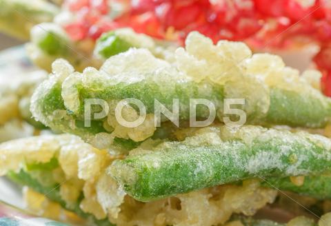 Stock photo of japanese tempura with fresh vegetables fried