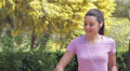 young woman jogging outdoors