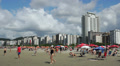 Tourists enjoying a sunny day at Santos Beach, Sao Paulo, Brazil. 22 Video