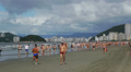 Tourists enjoying a sunny day at Santos Beach, Sao Paulo, Brazil. 24 Video