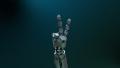 Animated robot hand gesture "Victory" Video