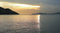 Beautiful sunset. Santos Beach, Sao Paulo, Brazil. Video