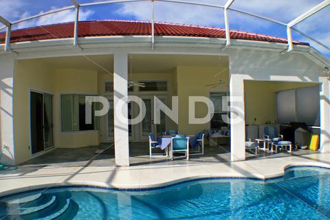 Stock photo of Pool and lanai