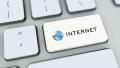 Internet button on computer keyboard. Key is pressed, click for HD